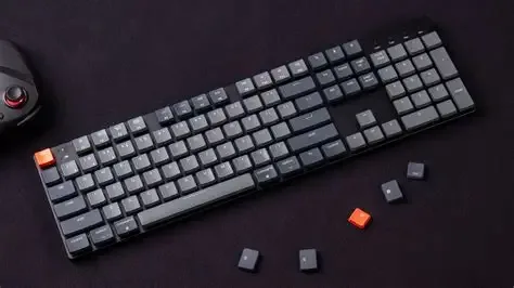 Keyboard and mouse being cleaned